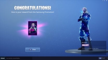 how to unlock and claim the free galaxy skin for your account - samsung galaxy note 8 fortnite skin