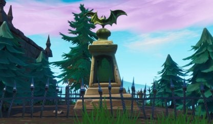 Bat Statue Location close up