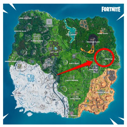West Of Lonely Lodge Map Location