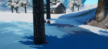 Frozen Waterfall Under Viking Village Close Up