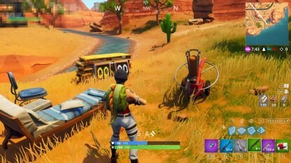 north of lonely lodge - clay pigeon thrower fortnite