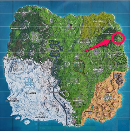 Search between a mysterious hatch, a giant rock lady, and a precarious flatbed battle star