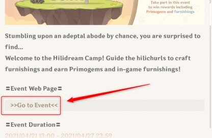 Hilidream Camp Web Event Guide Recipes Rewards Genshin Impact Gamewith Hilidream Camp Web Event Guide Recipes Rewards Genshin Impact Gamewith