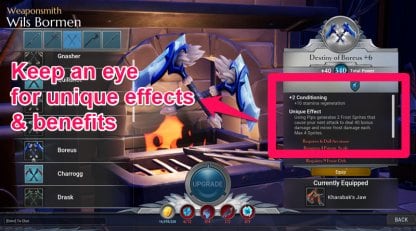 Each Weapon Has A Unique Effect