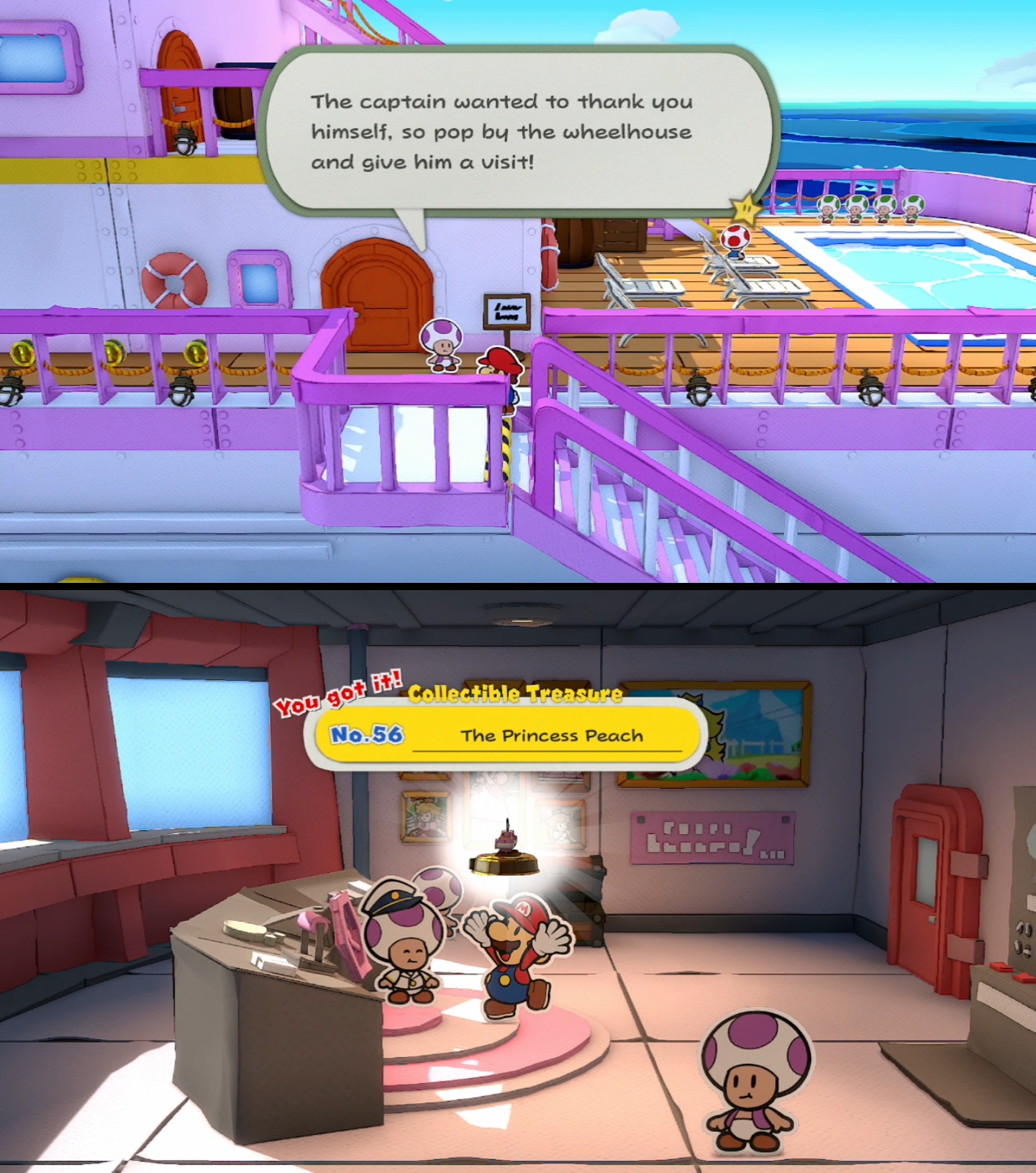 The Princess Peach Paper Mario Toads & Collectible Treasures